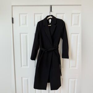 h&m black coat